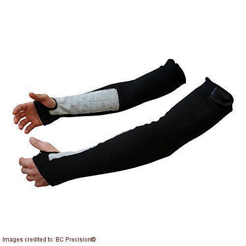 22&#034; Black Kevlar Protective Arm Sleeves / Cut And Heat Resistant (1 Pair)