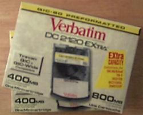 5 -  Verbatim DC2120-EXtra Mini-Cartridge-400/800 MB-QIC80-NIB-NR