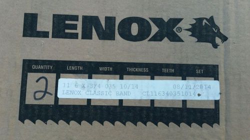 LENOX CLASSIC WELD BAND SAW BLADE 8&#039; 11-1/2&#034; (107.5&#034;) x 3/4&#034; x 0.35 10/14V VR