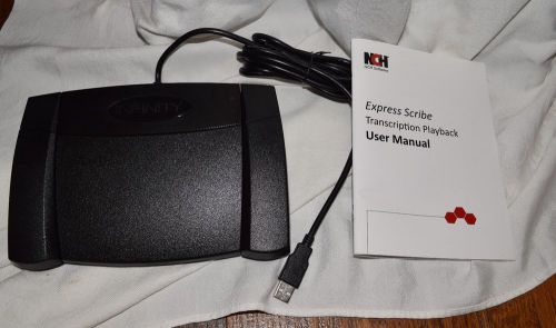 Infinity 3-pedal Express Scribe transcription foot pedal with software