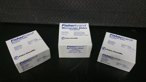 Fisherbrand microscope slides precleaned 12-550b &amp; 12-550c lot of 3 boxes for sale