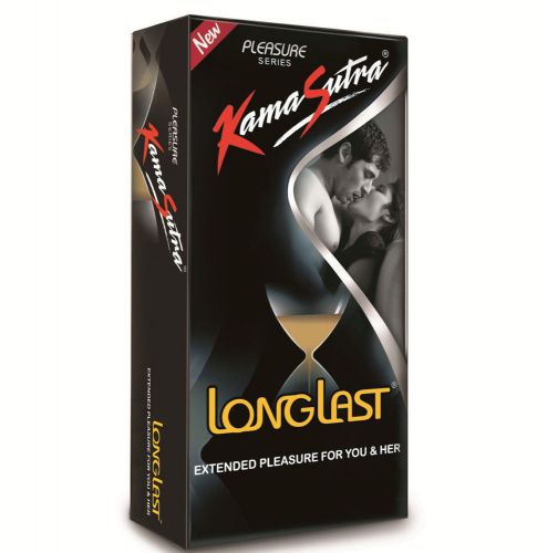 Kamasutra Longlast Condom For Extended Pleasure,  Long and Strong 12 PCS