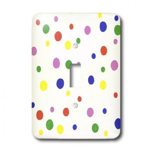 3dRose LLC lsp_12702_1 Colorful Polka Dots - Single Toggle Switch