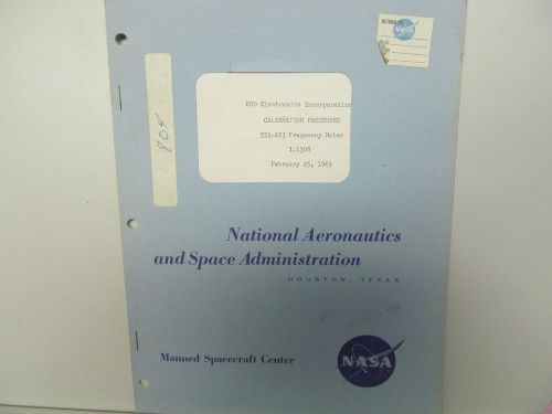 PRD ELECTRONICS 555-AS3 FREQUENCY METER CALIBRATION PROCEDURE, BY NASA