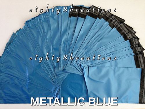 10 metallic blue 6.5x9 flat poly mailers shipping postal packaging envelope bags for sale