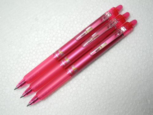 3 pcs PILOT FRIXION ERASABLE clicker 0.7mm roller ball pen PINK(Japan)