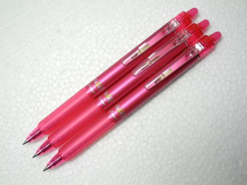 3 pcs PILOT FRIXION ERASABLE clicker 0.7mm roller ball pen PINK(Japan)
