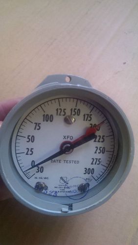 New ashcroft pressure vacuum gauge 30-0-300 in-hg psi welded monel tube for sale