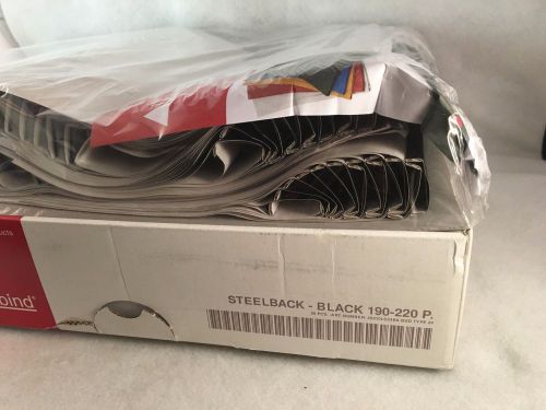 Box of 50 Unibind Steelback Black 190-220p Type 24 Covers