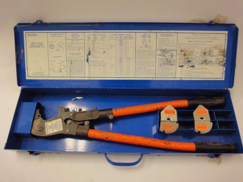 Thomas &amp; betts tbm6s manual crimper with 2 sets of sta-kon dies, r4 for sale