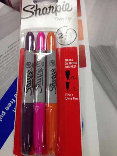 Sharpie Twin Tip 2 in 1 Marker 3 Pieces Type 1 Set For Kids and Adult Day Use