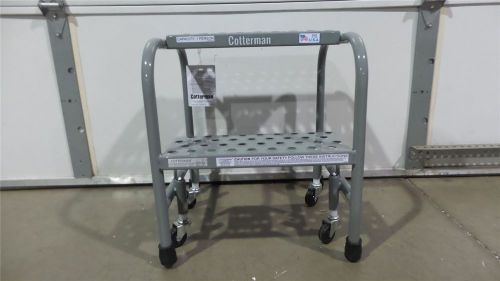 Cotterman 1002n1818a6e10b3c1p1 450 lb load cap 2 step weld steel rolling ladder for sale