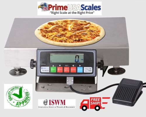Prime Food Scale PS-30PZS Pizza Scale with Foot Tare Pedal NTEP