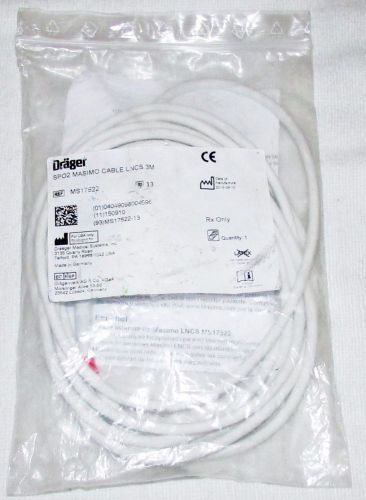Drager MS17522 SpO2 Intermediate Cable Masimo LNCS, 3m NEW