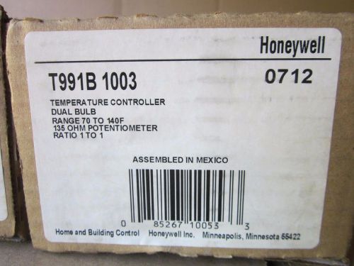 HoneyWell T991B 1003 Temperature Controller Dual Bulb 70 to 140F Ratio 1-1 *NIB*