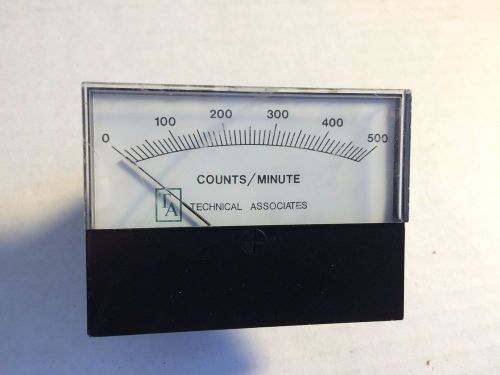 Vintage Technical Associates Counts/Minute Meter Measures 0-500 Gauge TA
