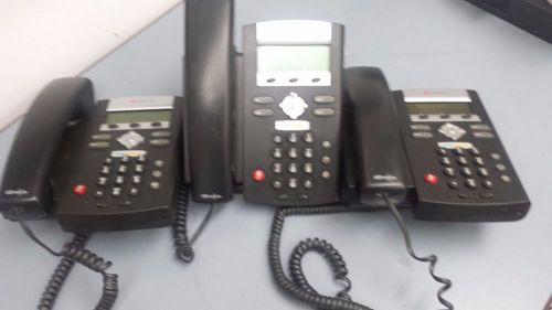 Lot of 3 Polycom IP 335 VOIP Phones w/AC adapter