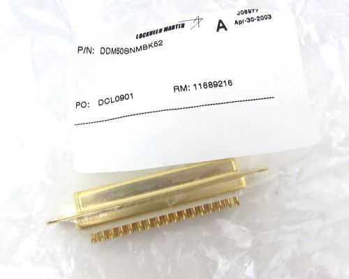 Lot of (11) Cannon DDM50SNMBK52 D-Sub Connectors Gold Shell Contacts =NOS=