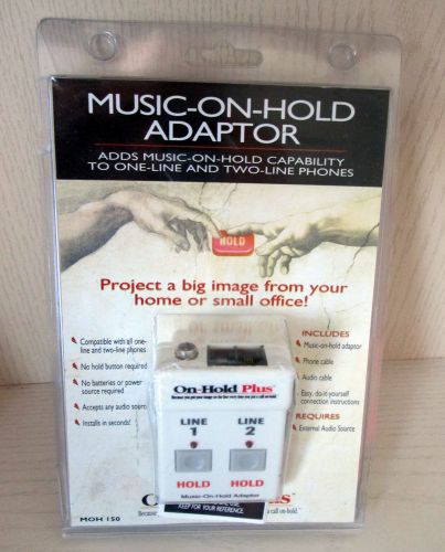 New On Hold Plus! Two Line Adaptor. Music-On-Hold Small Business FREE SHIPPING!