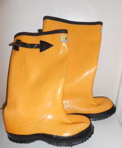 Aramsco Mens Size 8 Yellow Black Rubber Work Boots New