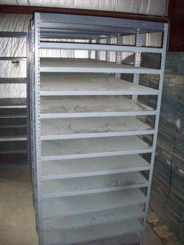 18&#034; x 36&#034; x 84&#034; Open Style Clip Shelving with 5 shelves, Grey