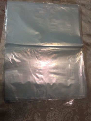 100 clear 14 x 18 poly bags 2 mil plastic flat open top for sale