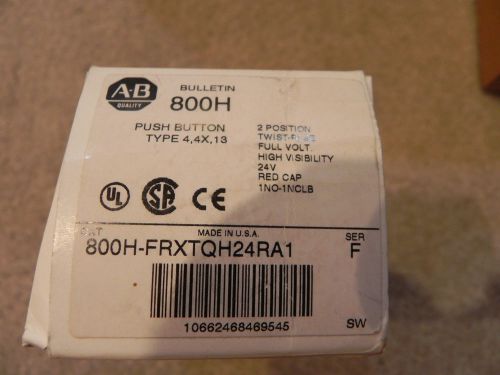 Allen bradley 800h-frxtqh24ra1 e stop red illuminated ab for sale