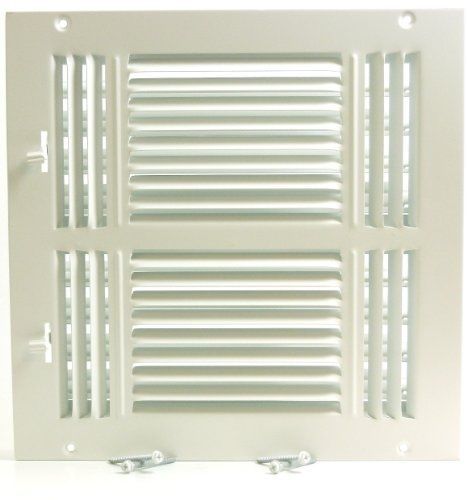 10&#034; x 10&#034; 3-way supply grille - duct cover &amp; difuser - flat stamped face for sale
