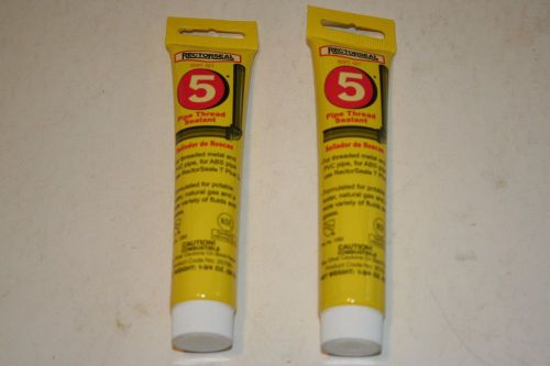 Rectorseal 25790 1-3/4-Ounce Tube No.5 PVC &amp; Metal Pipe Thread Sealant TWO TUBES