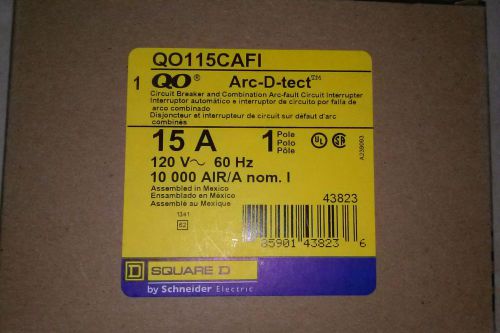 LOTOF 6 SQUARE D QO115CAFI 15Amp combination Arc-Fault  Circuit Breaker  SNAP IN