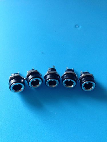 5pcs 2.1 x 5.5mm Round Panel Chasis Mount Female Socket DC Connector A12