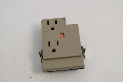 Haworth PRD-3B Cubicle Power Distribution Outlet Receptacle Tan NO PUNCHOUT