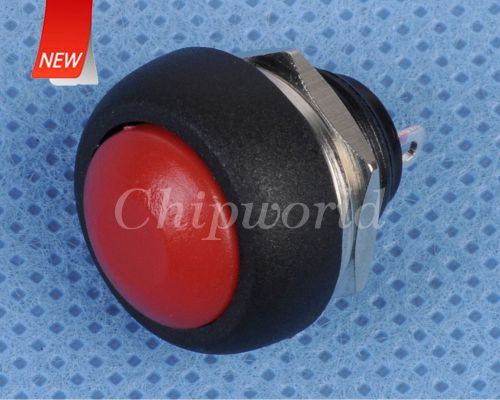 Red 12mm Waterproof Momentary Push button Mini Round Switch new