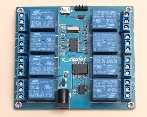 Icse014a 5v 10a 8 channel micro usb relay module  upper computer perfect for sale