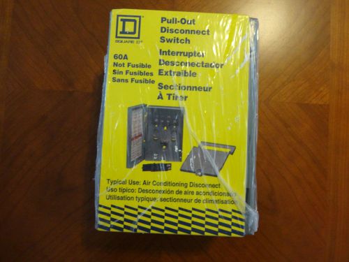 Square D Pull Out AC Disconnect Switch, 60 amp, not fusible