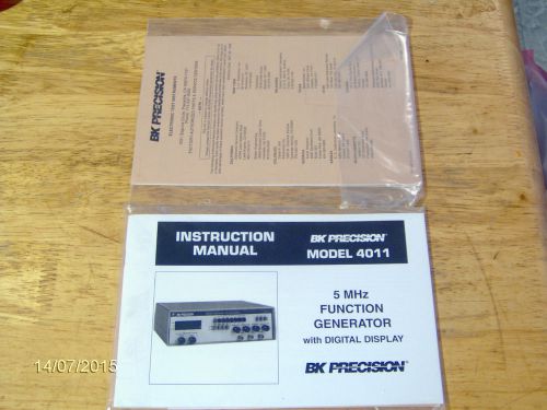 Bk precision 5mhz funtion generator instruction manual for sale