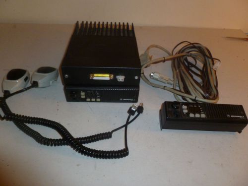 TWO Motorola Radius &amp; Maxtrac 42-50 MHz Low Band Two Way Radios - One Remote