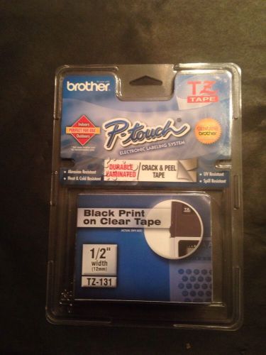 Brother P-Touch TZe-131 BLACK ON CLEAR Label Tape TZe131 / Ptouch TZ131 PT-1880