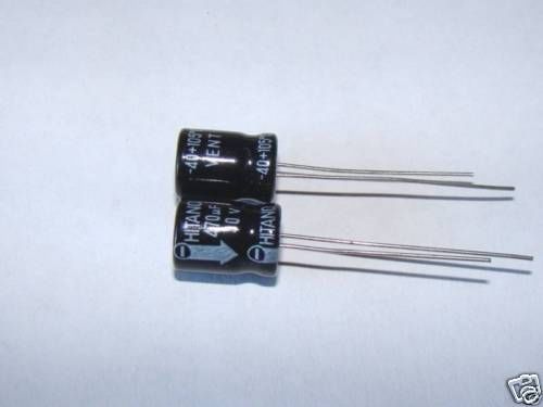 4 pcs, 470uF 10V,  Electrolytic capacitors, 105c,
