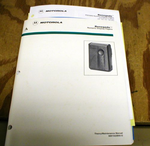 Motorola UHF Renegade Numeric Pager Service Manual