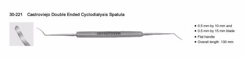O3125 castroviejo double ended cyclodialysis spatula ophthalmic instrument for sale
