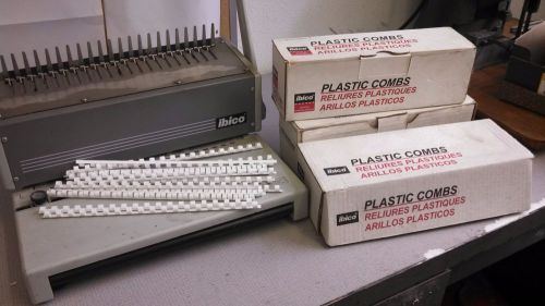 Ibico spiral binding machine, plastic Binding combs, vgc