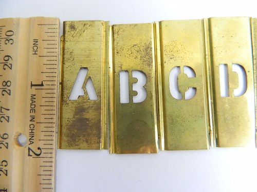 Brass stencil letter number alphabet set - 1/2&#034; for sale