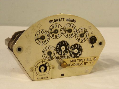 Vintage GE Demand Meter Register Type M-21-P Steam Punk