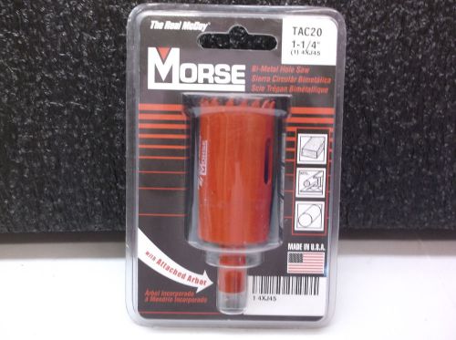 Morse tac20 hole saw, bi-metal, saw dia 1-1/4 in 4xj45 (g22r) for sale