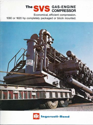 INGERSOLL RAND OLD (1975) BROCHURE - THE SVS GAS-ENGINE COMPRESSOR