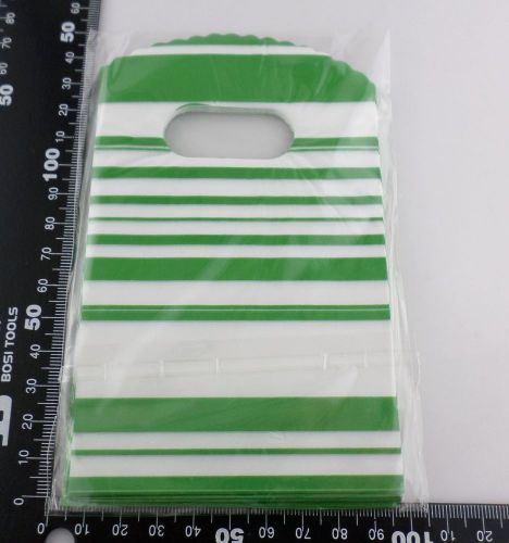 50Pcs Plastic Shopping/Gift Small Packing Stripes Bag 15x9cm
