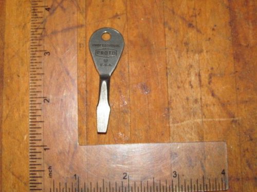 Vintage PROTO Tools Key Ring Mini Screwdriver, Black Finish, U.S.A.