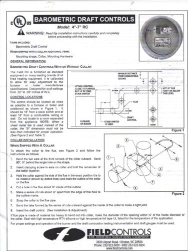 6 barometric draft control damper