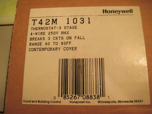 Honeywell T42M 1031 3 Stage Thermostat 4-Wire 250V Max